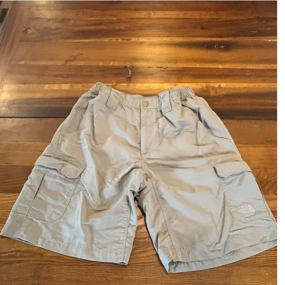 The North Face Mens Horizon Cargo Shorts Tan Khaki Nylon Hiking Outdoor Small